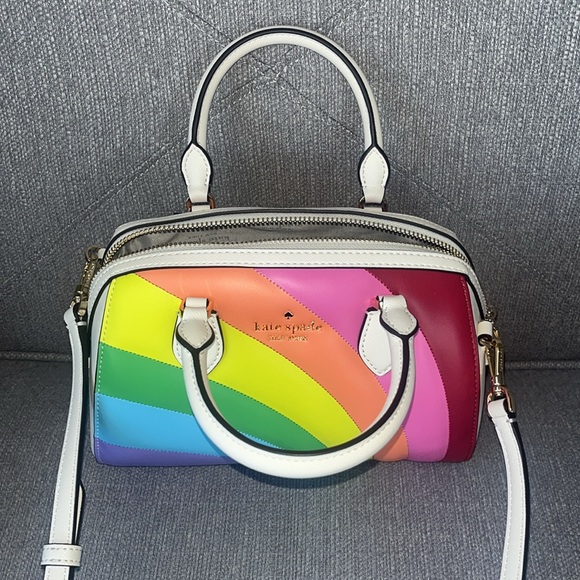 ♠️kate spade Pride Rainbow Collection Leather Duffle Crossbody Bag NWT - Picture 12 of 16